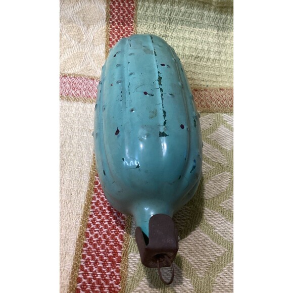 Antique USSR Painted Glass Christmas Fir-Tree Ornament Decoration Pickle - Picture 5 of 12